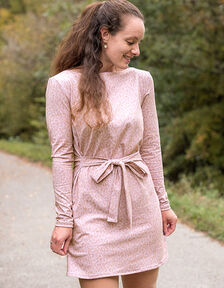 Long-sleeved jersey dress